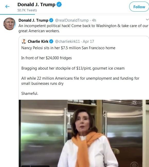 توییتهای تحریکآمیز ترامپ: به خیابان بریزید و قرنطینه را بشکنید توییتهای تحریکآمیز ترامپ: به خیابان بریزید و قرنطینه را بشکنید