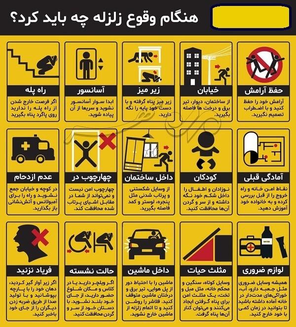 هنگام وقوع زلزله چه باید کرد؟