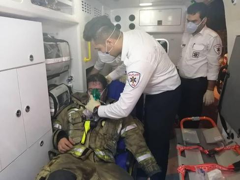  نجات مصدومان حادثه مرکز درمانی سینا