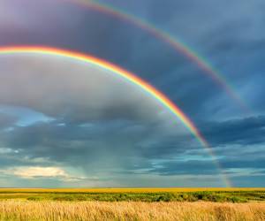 چرا رنگین کمان به شکل کمان است؟