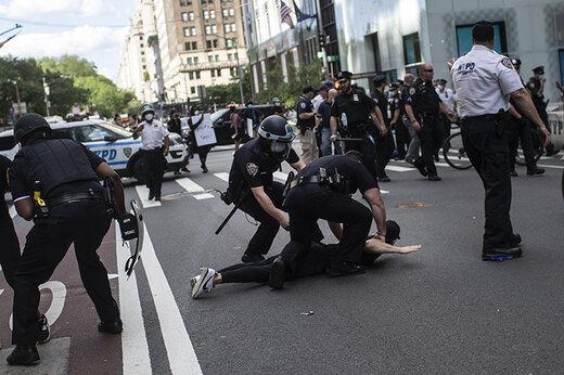 اعتراضات علیه ترامپ در نیویورک به خشونت کشیده شد