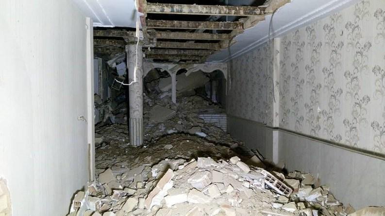 تصاویری از ریزش ناگهانی ساختمان ۳ طبقه در شرق تهران