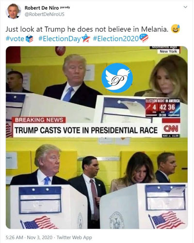 تصویر خبرساز از لحظه رأی‌دهیِ ترامپ و ملانیا/ رابرت دنیرو واکنش نشان داد|خبر فوری