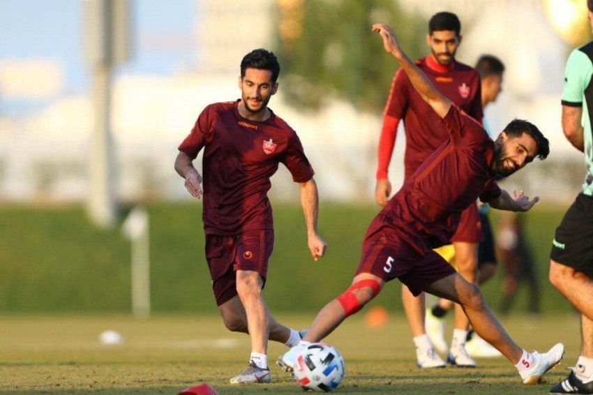 تصاویری از تمرین تیم فوتبال پرسپولیس برای حضور در فینال آسیا