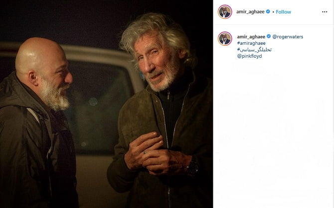 عکس معناداری که امیر آقایی از خود و راجر واترز منتشر کرد|خبر فوری
