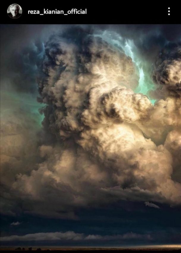 تصاویر منحصر به فردی که رضا کیانیان از ابرها منتشر کرد|خبر فوری