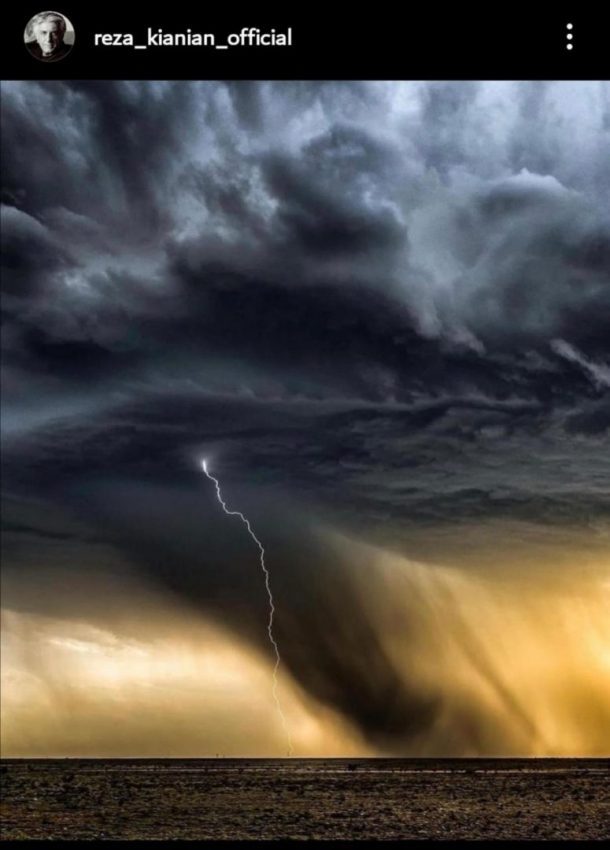 تصاویر منحصر به فردی که رضا کیانیان از ابرها منتشر کرد|خبر فوری