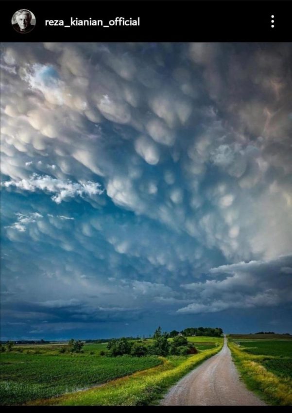 تصاویر منحصر به فردی که رضا کیانیان از ابرها منتشر کرد|خبر فوری
