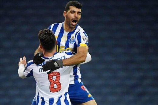 خوشحالی طارمی بعد از گلزنی مقابل یوونتوس