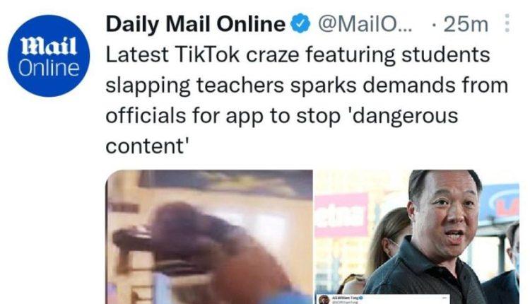 سیلی زدن به معلمان ترند این روزهای کاربران در تیک تاک