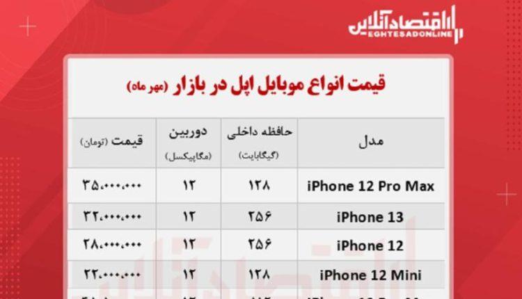 قیمت گوشی های آیفون در بازار چقدر است؟