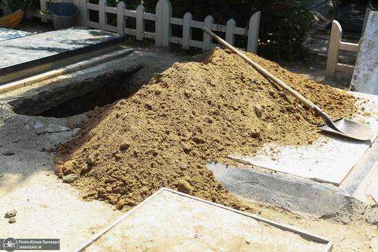 خاکسپاری حسین زمان خاکسپاری حسین زمان