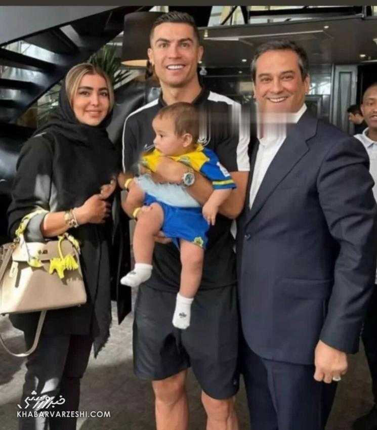 عکس یادگاری مدیر اسپیناس پلاس با رونالدو