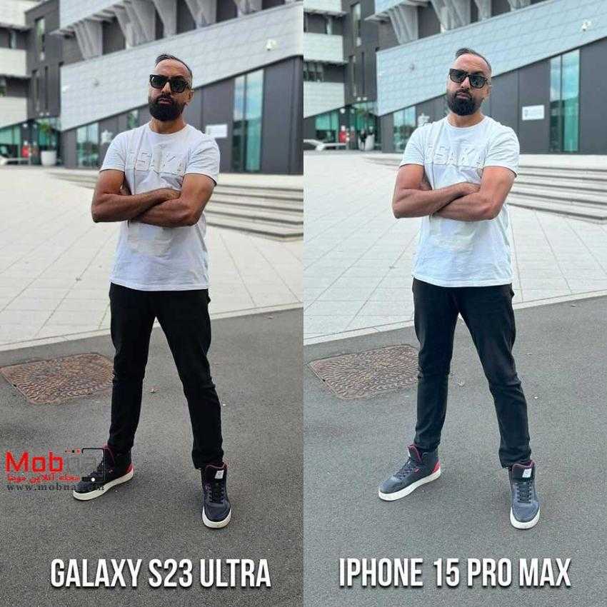مقایسه عکس آیفون ۱۵ پرومکس و سامسونگ اس۲۳ اولترا