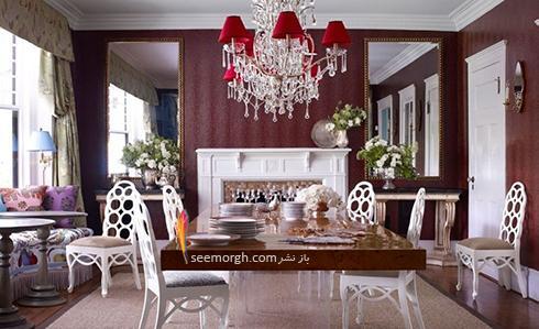 استفاده از رنگ قرمز در دکوراسیون اتاق ناهارخوری