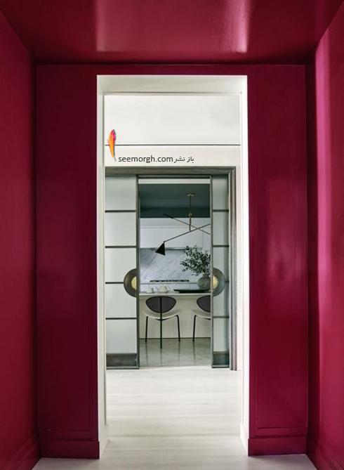 استفاده از رنگ قرمز برای ورودی خانه