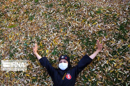 دختران نینجا در بوستان‌های جنگلی اصفهان (عکس)